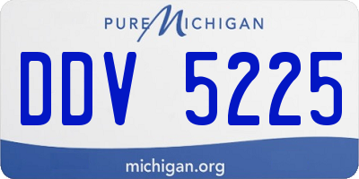 MI license plate DDV5225
