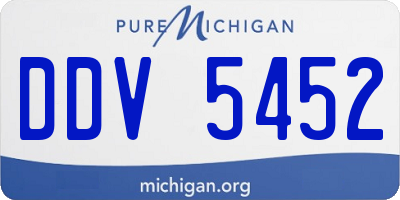 MI license plate DDV5452