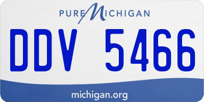 MI license plate DDV5466