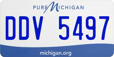 MI license plate DDV5497