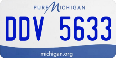 MI license plate DDV5633