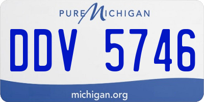 MI license plate DDV5746