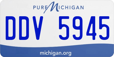MI license plate DDV5945