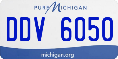 MI license plate DDV6050