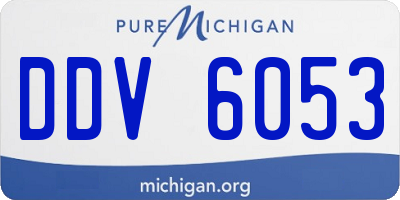 MI license plate DDV6053