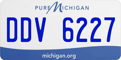 MI license plate DDV6227