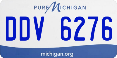 MI license plate DDV6276