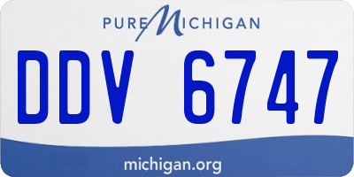 MI license plate DDV6747