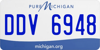 MI license plate DDV6948