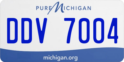 MI license plate DDV7004