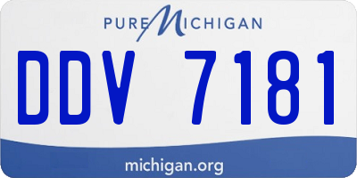 MI license plate DDV7181
