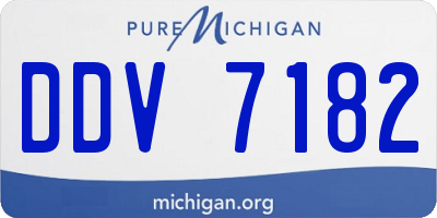 MI license plate DDV7182