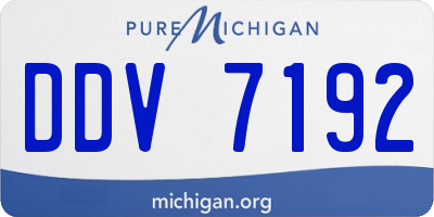 MI license plate DDV7192