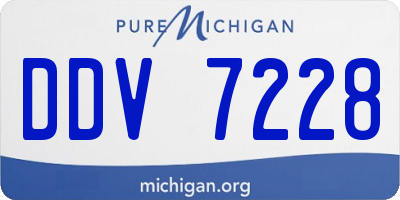 MI license plate DDV7228