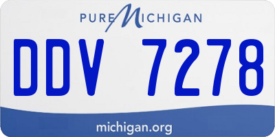 MI license plate DDV7278
