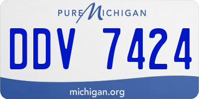 MI license plate DDV7424