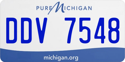 MI license plate DDV7548