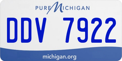 MI license plate DDV7922