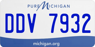 MI license plate DDV7932
