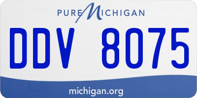 MI license plate DDV8075
