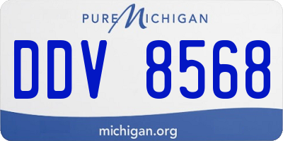 MI license plate DDV8568