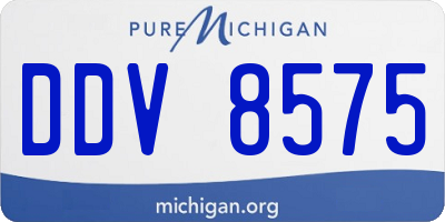 MI license plate DDV8575