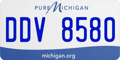 MI license plate DDV8580