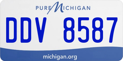 MI license plate DDV8587