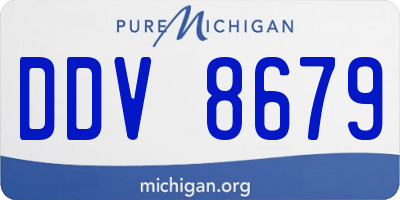 MI license plate DDV8679