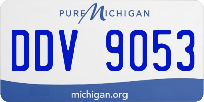 MI license plate DDV9053
