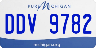 MI license plate DDV9782