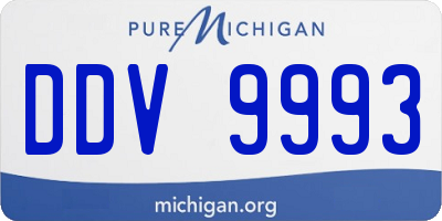 MI license plate DDV9993