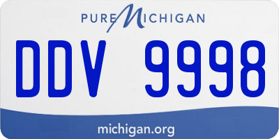 MI license plate DDV9998