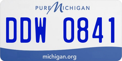 MI license plate DDW0841