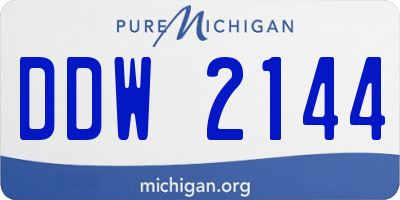 MI license plate DDW2144