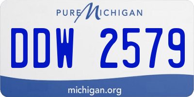 MI license plate DDW2579