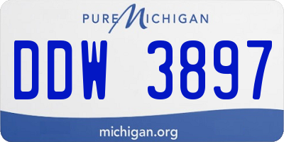 MI license plate DDW3897