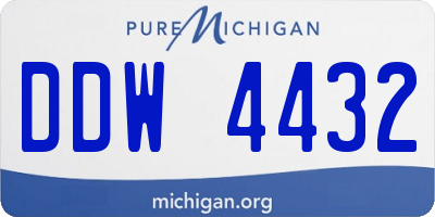 MI license plate DDW4432