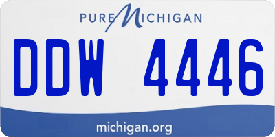 MI license plate DDW4446