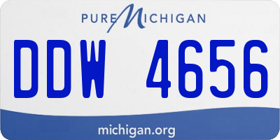MI license plate DDW4656