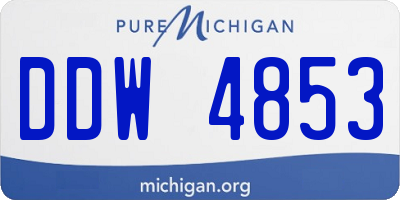 MI license plate DDW4853