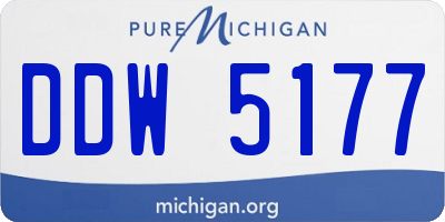 MI license plate DDW5177