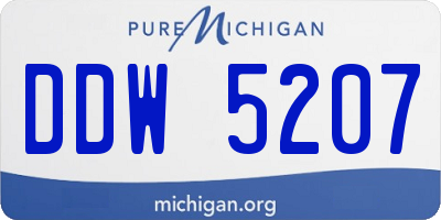 MI license plate DDW5207