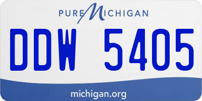 MI license plate DDW5405