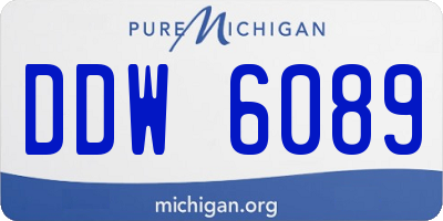 MI license plate DDW6089