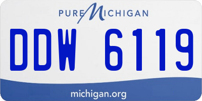 MI license plate DDW6119