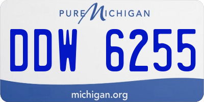 MI license plate DDW6255