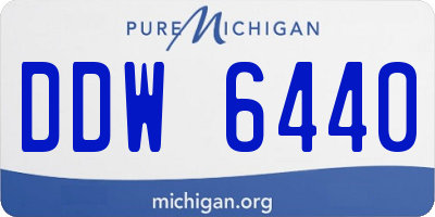 MI license plate DDW6440