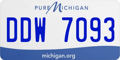 MI license plate DDW7093