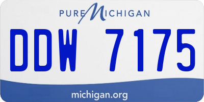 MI license plate DDW7175